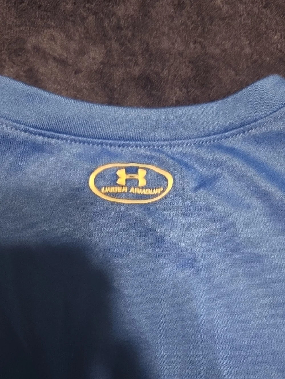 Under Armour Blue Tee with Neon Green 'This Is My Show' Graphic